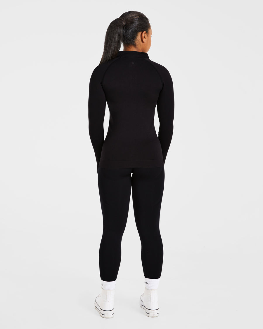 Essential Seamless Zip Jacket - Noir