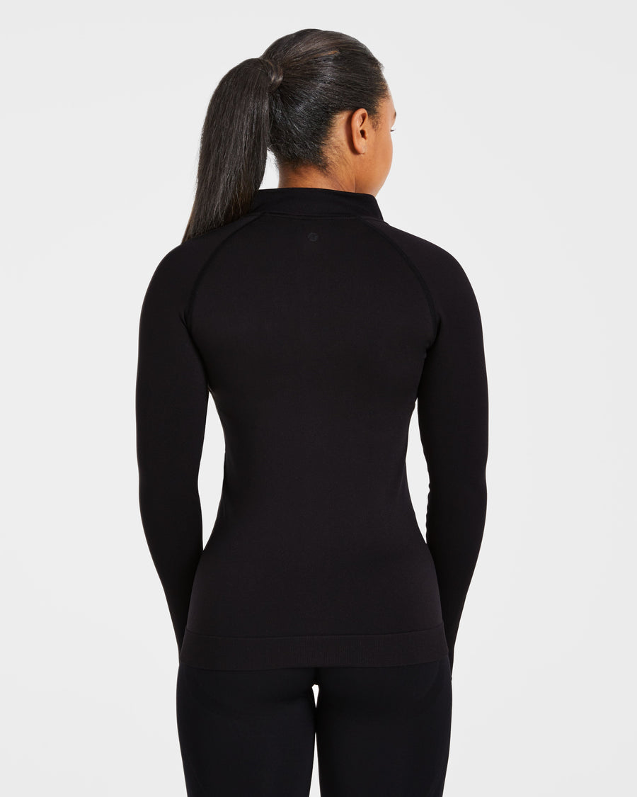 Essential Seamless Zip Jacket - Noir