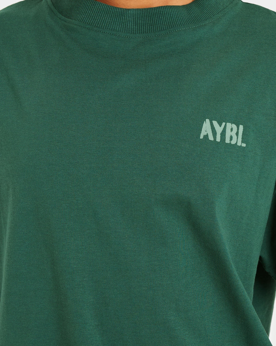 Athletics Strength Club Oversized T Shirt - Forest Vert