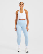 Staple Halterneck Crop Top - Blanc