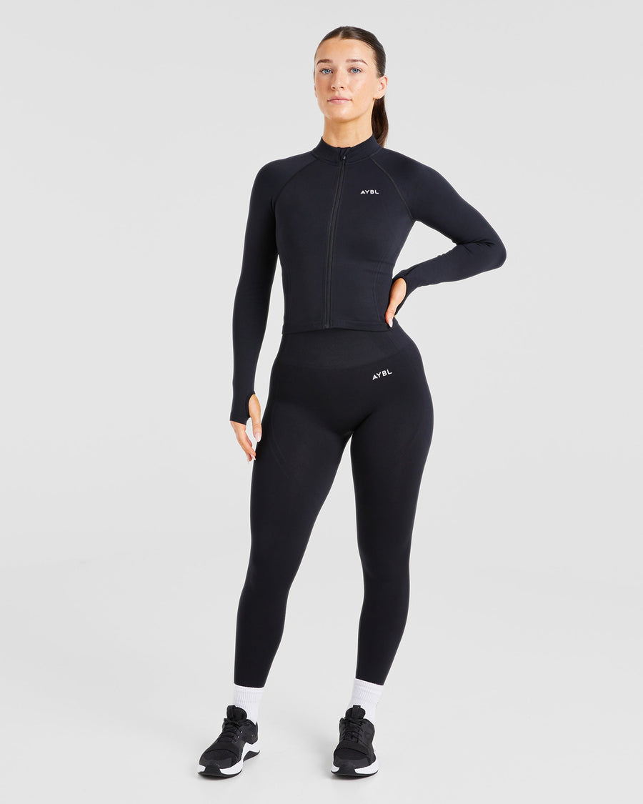 Balance V3 Seamless Zip Jacket - Noir