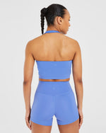Staple Halterneck Crop Top - Cobalt Bleu