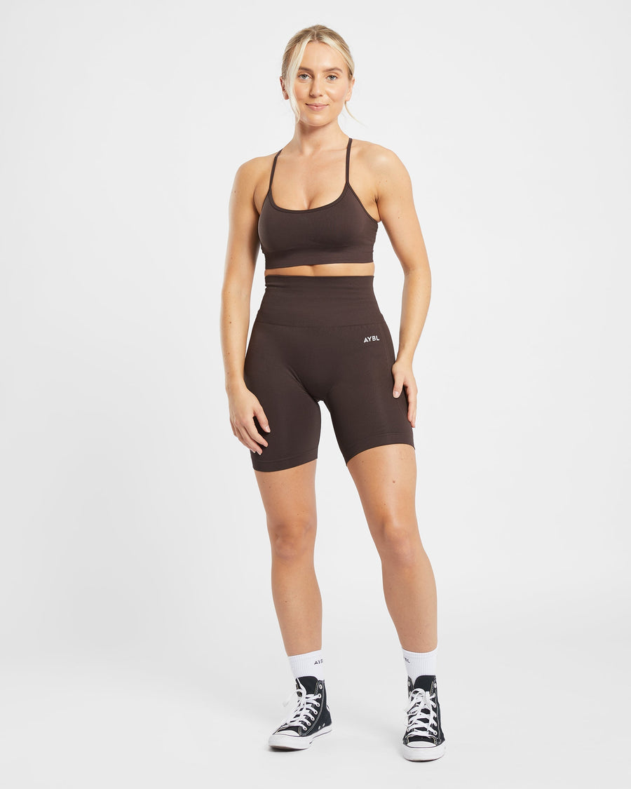 Empower Seamless Cycling Shorts - Cocoa Marron