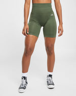 Empower Seamless Cycling Shorts - Khaki Vert