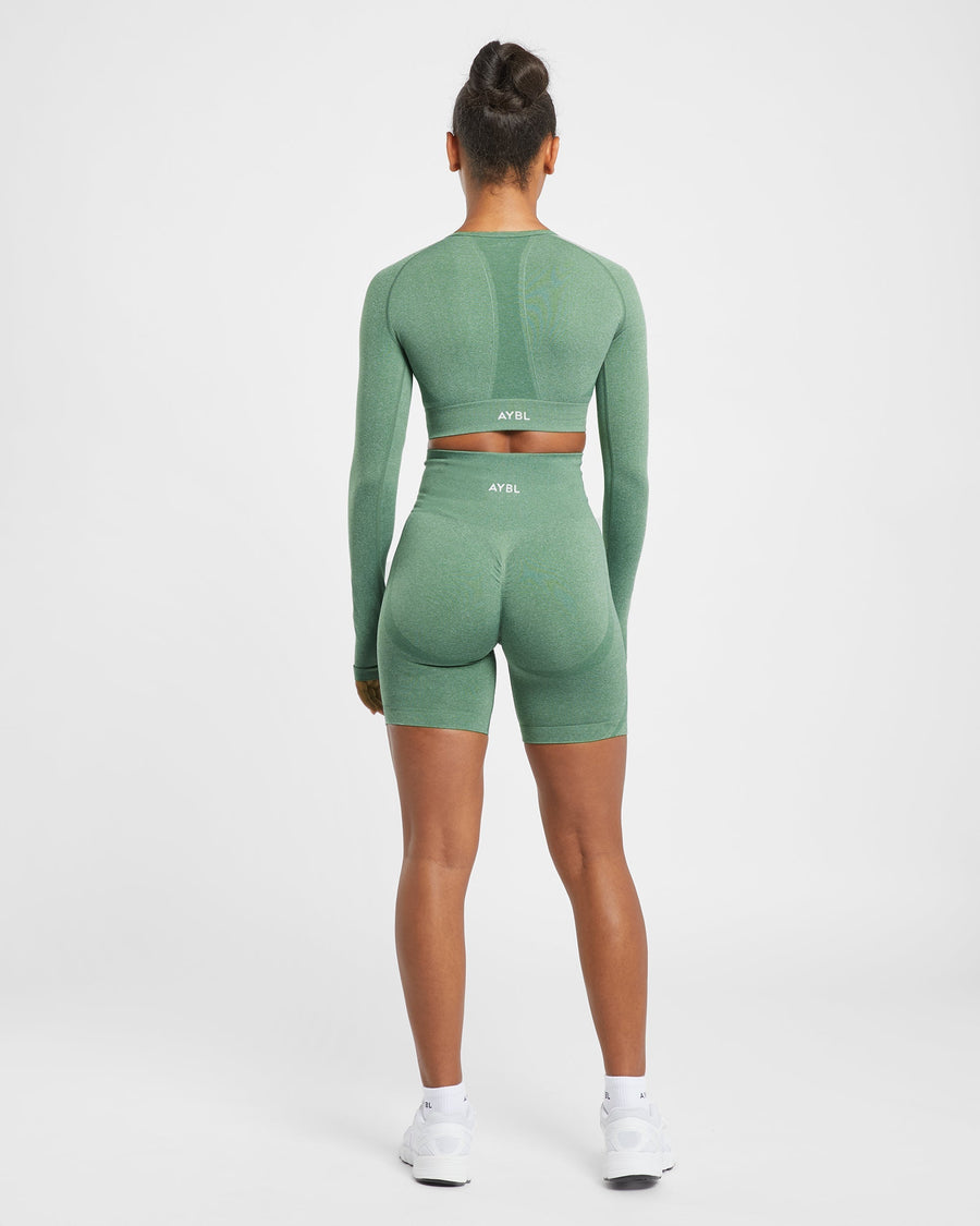 Empower Seamless Cycling Shorts - Olive Marl