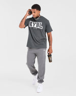 Academy Oversized T Shirt - Charcoal