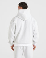 Essential Oversized Hoodie - Grey Marl