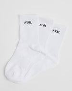 Everyday Crew Socks (3 Pack) - Blanc