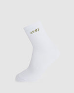 Everyday Crew Socks (3 Pack) - Khaki/Beige/Blanc