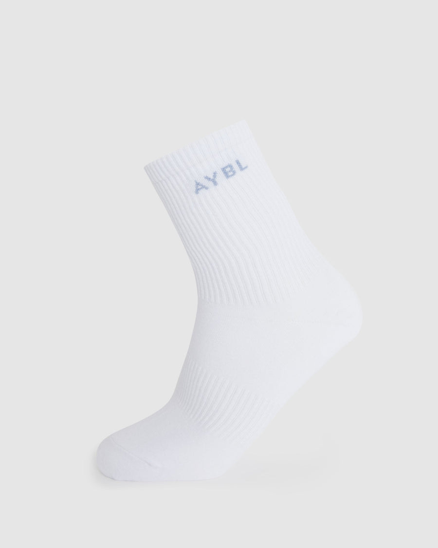 Everyday Crew Socks (3 Pack) - Slate Bleu/Light Bleu/Blanc