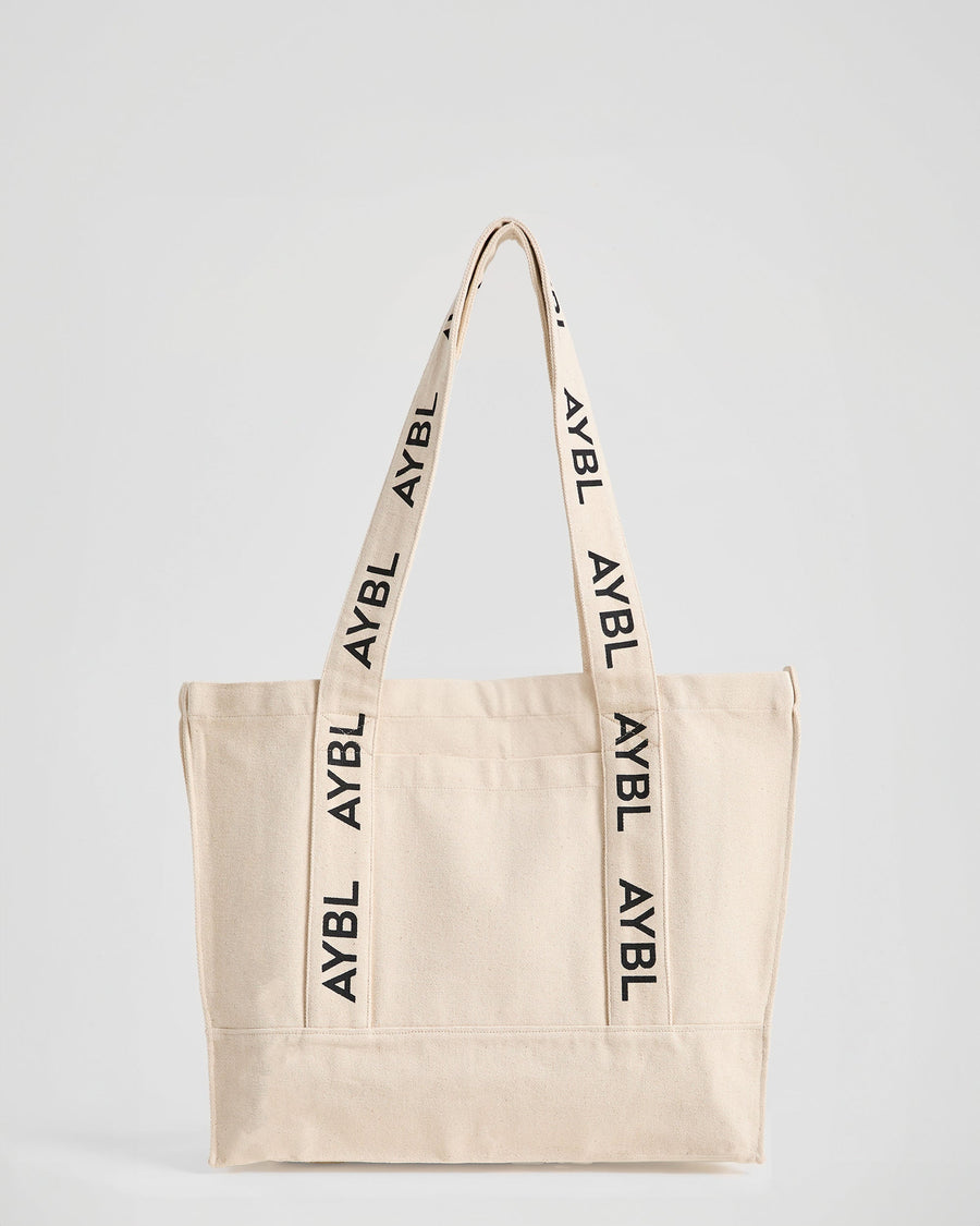 Branded Strap Tote Bag - Canvas