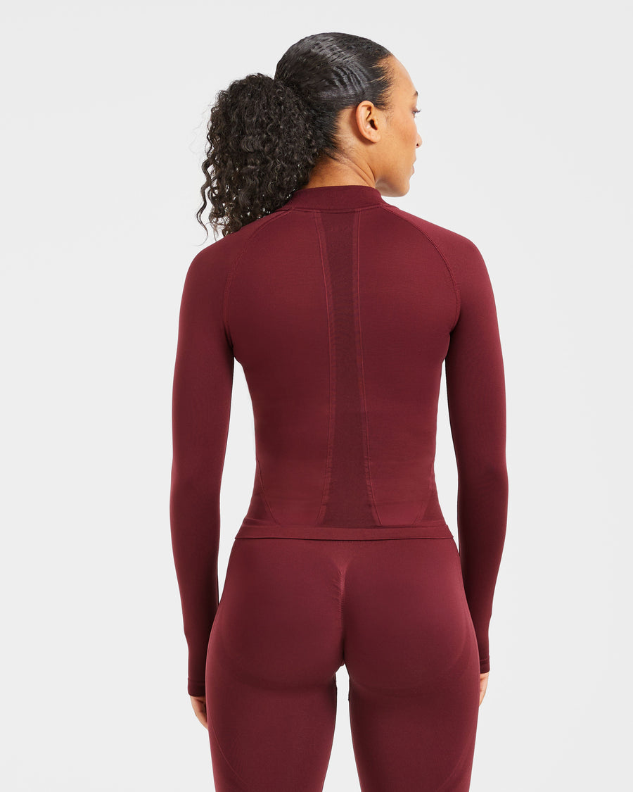 Empower Seamless Full Zip Jacket - Rouge Wine