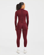 Empower Seamless Full Zip Jacket - Rouge Wine