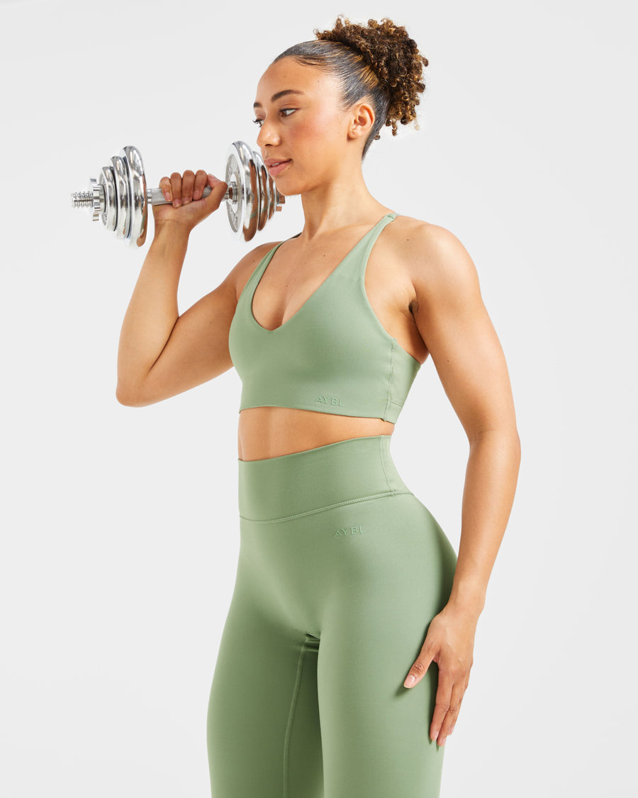 Staple Sports Bra - Olive Vert