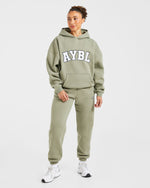 Varsity 2.0 Oversized Hoodie - Muted Olive