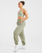 Varsity 2.0 Oversized Joggers - Muted Olive