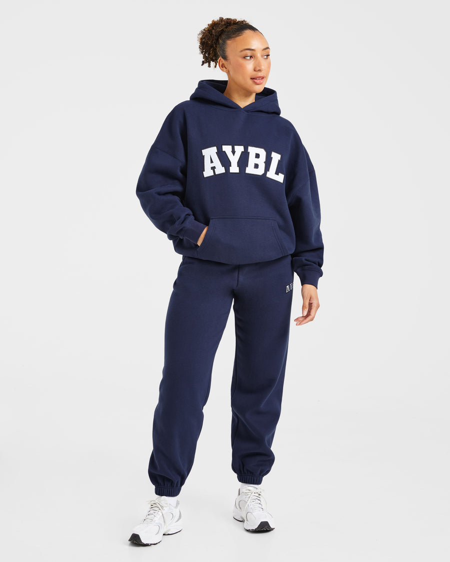 Varsity 2.0 Oversized Hoodie - Navy