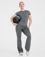Sculpt Flared Leggings - Charcoal