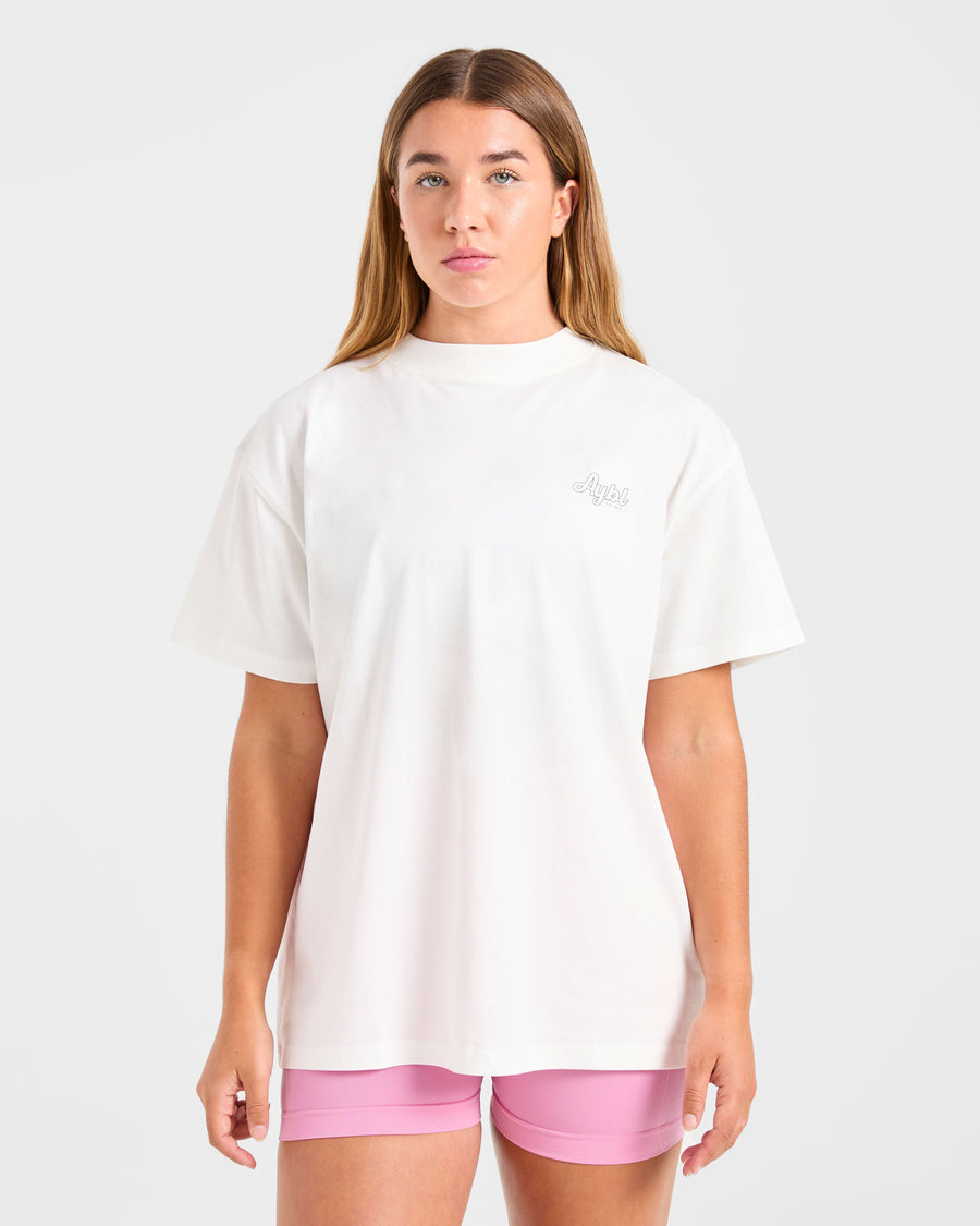 Sports Wellness Oversized T Shirt - Off Blanc