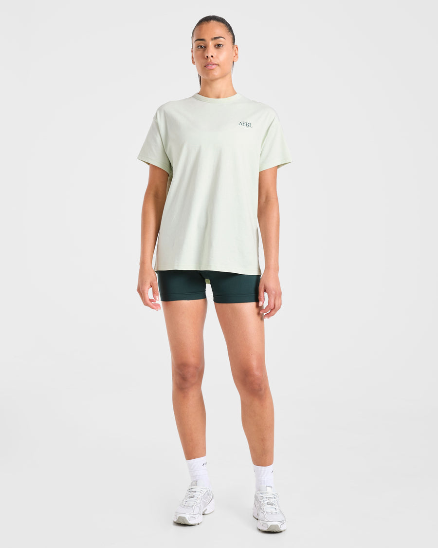 AYBL Sports Club Script Oversized T Shirt - Vert