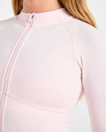 Sculpt Wrap Zip Up Jacket - Iced Rose