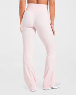 Sculpt Wrap Flared Leggings - Iced Rose