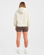Athletics Applique Oversized Hoodie - Sand