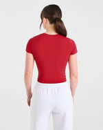 Just a Gym Girl Baby Tee - Red