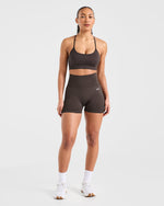 Empower Seamless Shorts - Cocoa Marron