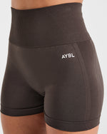 Empower Seamless Shorts - Cocoa Marron