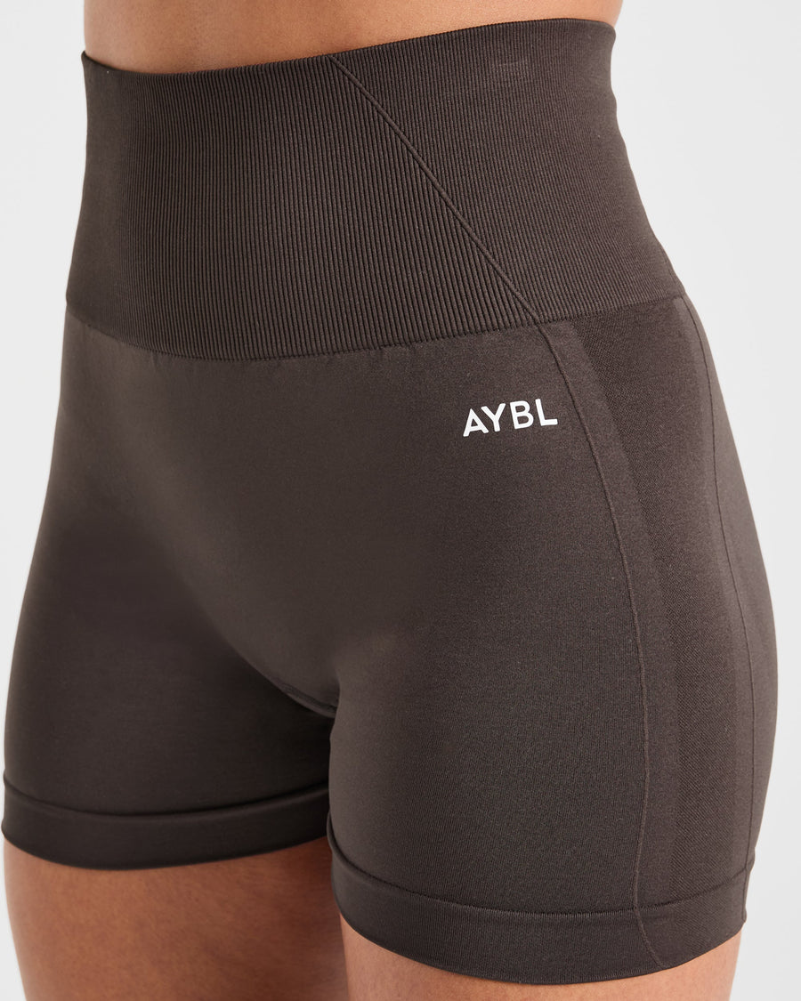 Empower Seamless Shorts - Cocoa Marron