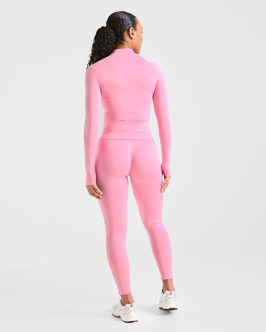 Empower Seamless Full Zip Jacket - Baby Rose
