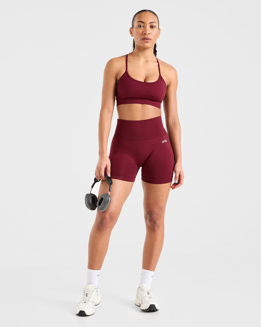 Empower Seamless Sports Bra - Rouge Wine
