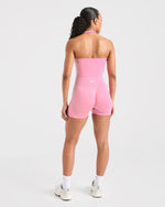 Empower Seamless Halterneck Crop Top - Baby Rose
