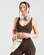 Staple Sports Bra - Marron