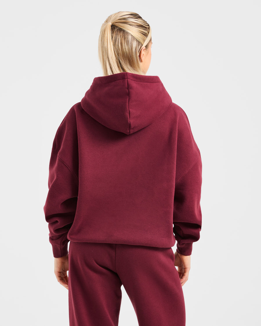 Varsity 2.0 Oversized Hoodie - Rouge Wine