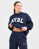 Varsity 2.0 Oversized Sweatshirt - Navy