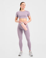 Staple Crop Top - Mauve Violet