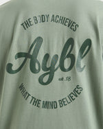 Body Achieve Mind Believe Oversized T Shirt - Vert