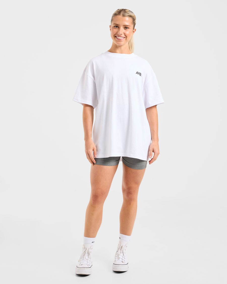 AYBL Sports Club Oversized T Shirt - Blanc