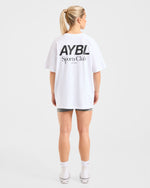 AYBL Sports Club Oversized T Shirt - Blanc