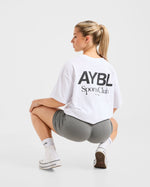 AYBL Sports Club Oversized T Shirt - Blanc
