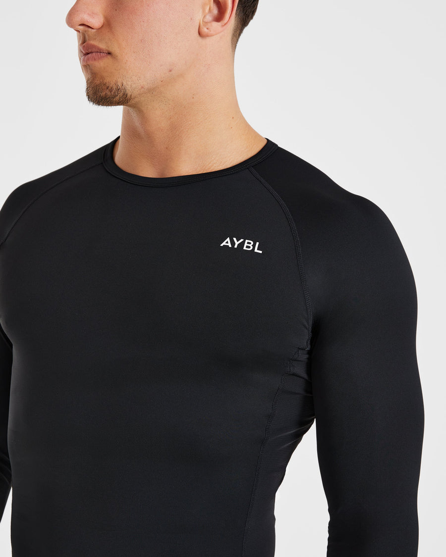 Compression Long Sleeve T Shirt - Noir
