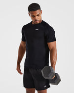 Ascend Seamless T Shirt - Noir