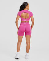 Adapt Seamless Crop Top - Rose