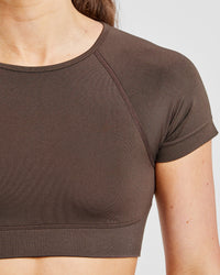 Adapt Seamless Crop Top - Brun