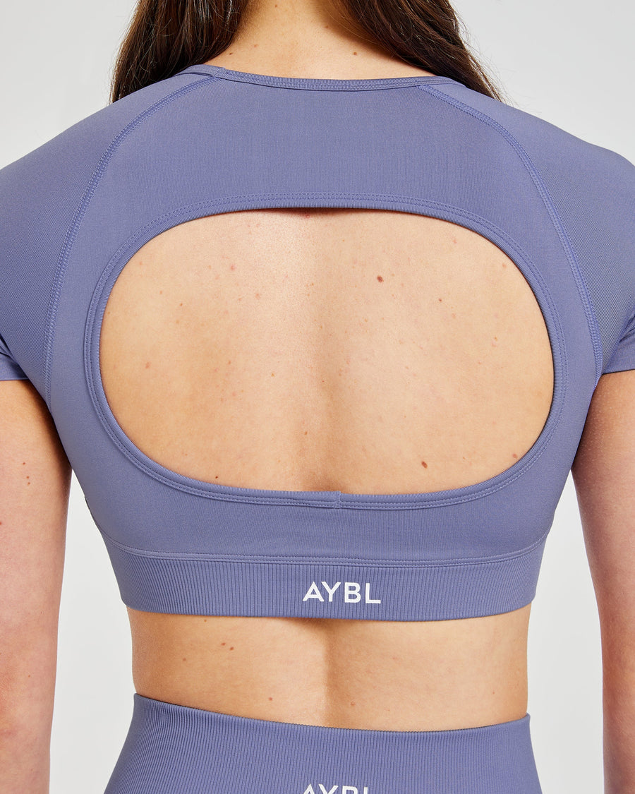 Adapt Seamless Crop Top - Iris Bleu