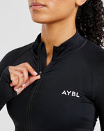Empower Seamless Full Zip Jacket - Noir