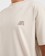 Retro Athletics Oversized T Shirt - Sand