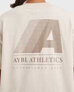 Retro Athletics Oversized T Shirt - Sand